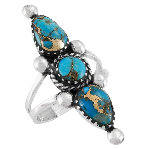 Matrix Turquoise Ring Sterling Silver R2542-C84