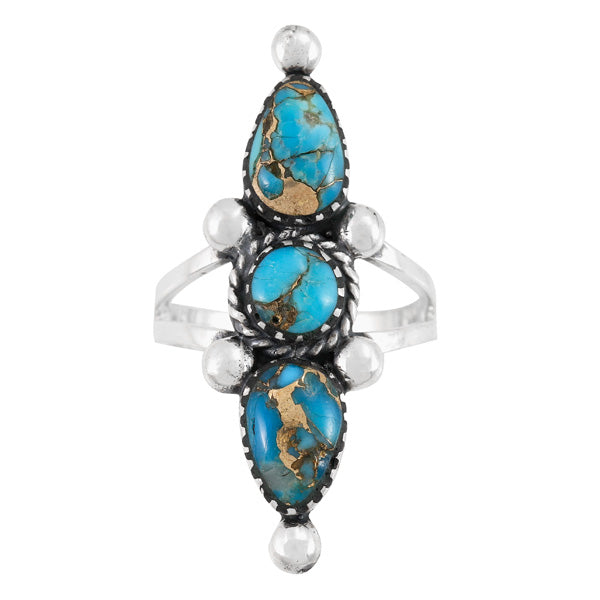 Matrix Turquoise Ring Sterling Silver R2542-C84