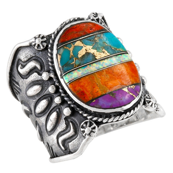 Multicolor Ring Sterling Silver R2544-C00