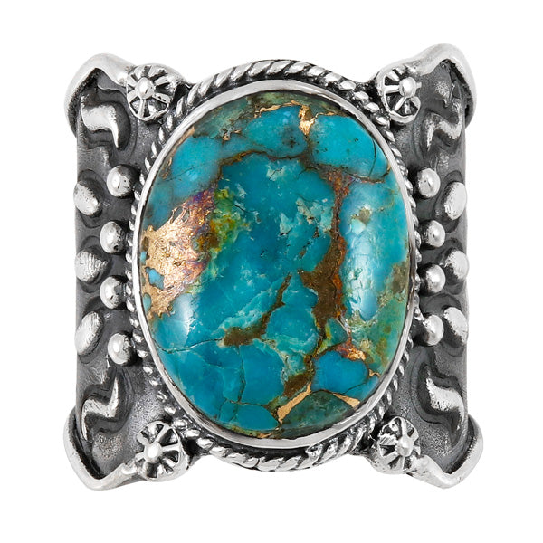 Matrix Turquoise Ring Sterling Silver R2544-C84