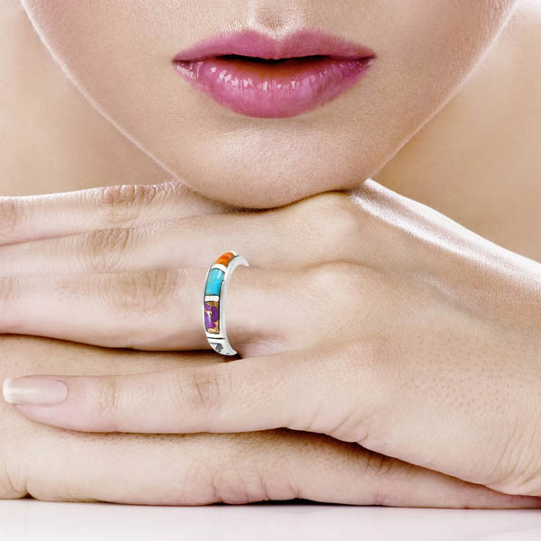 Multicolor Ring Sterling Silver R2545-C01
