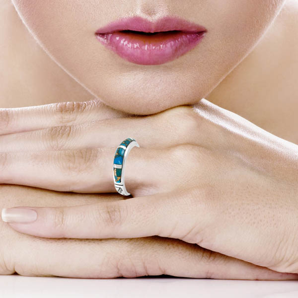 Matrix Turquoise Ring Sterling Silver R2545-C84