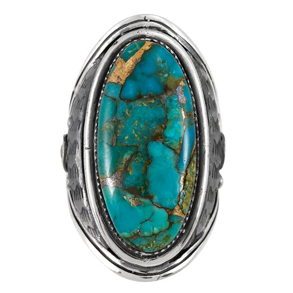 Matrix Turquoise Ring Sterling Silver R2546-C84