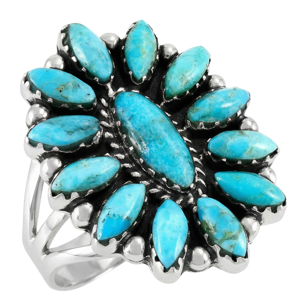 Turquoise Ring Sterling Silver R2548-C75