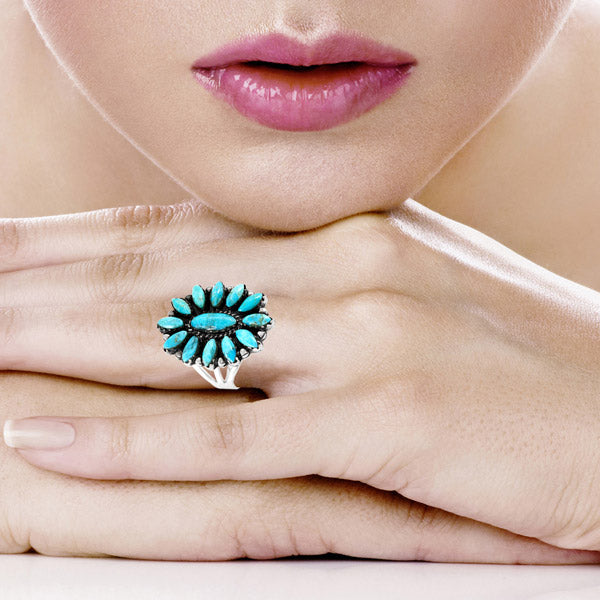 Turquoise Ring Sterling Silver R2548-C75