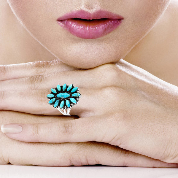 FINAL CLEARANCE - Turquoise Ring SilveryCopper™ R2548-SB-C75