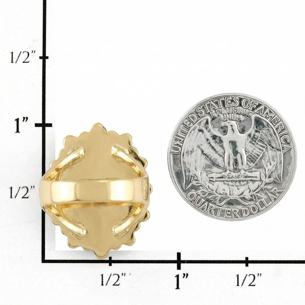 Turquoise Ring GoldBrass R2548-GB-C75