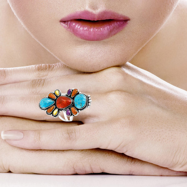 Multicolor Ring Sterling Silver R2549-C71