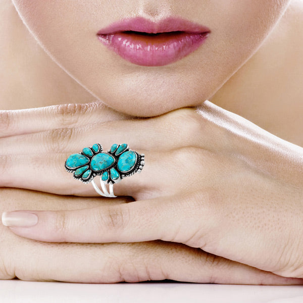 Turquoise Ring Sterling Silver R2549-C75