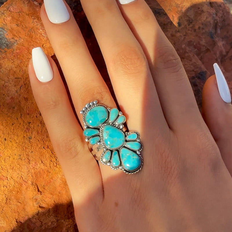 Turquoise Ring Sterling Silver R2549-C75