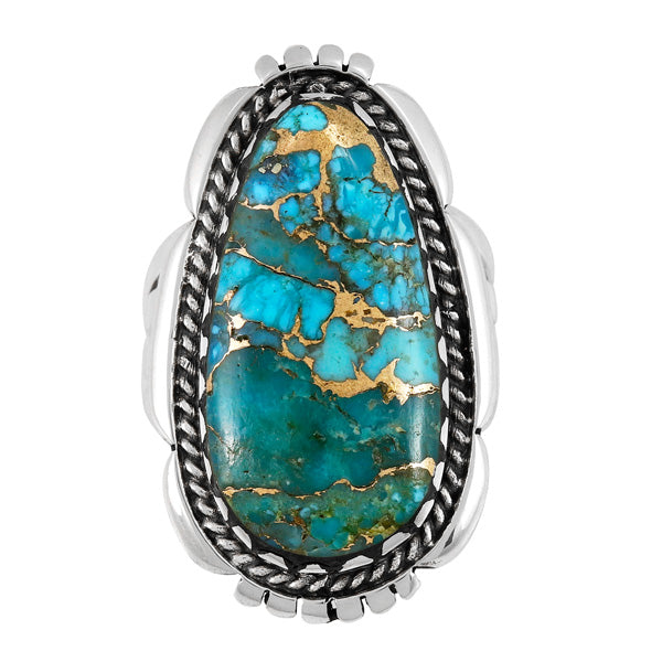 Matrix Turquoise Ring Sterling Silver R2551-C84