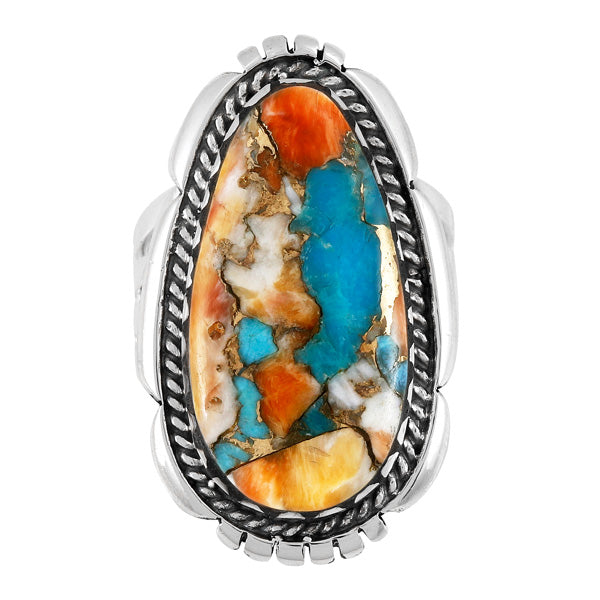 Spiny Turquoise Ring Sterling Silver R2551-C89