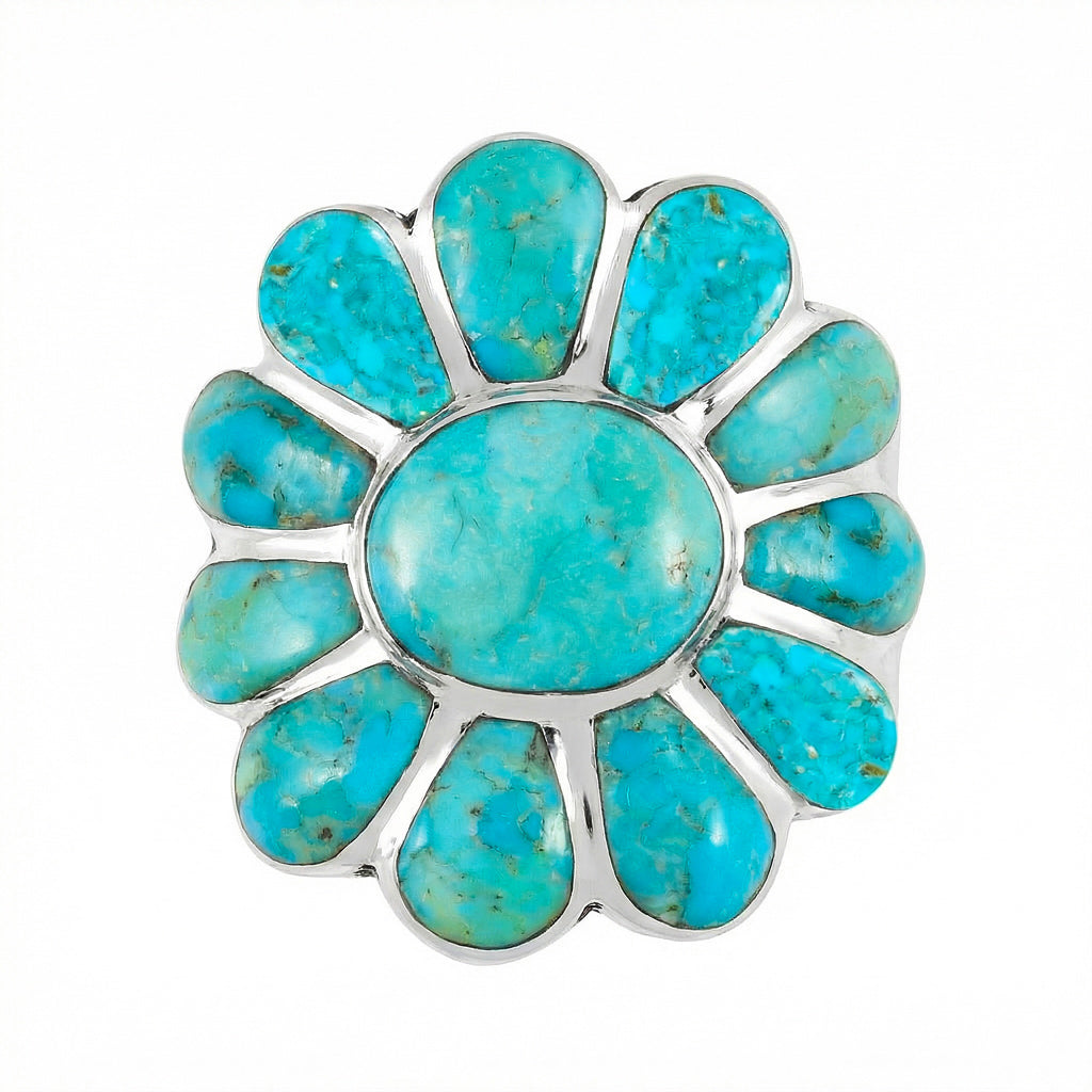 FINAL CLEARANCE - Turquoise Ring SilveryCopper™ R2554-SB-C75