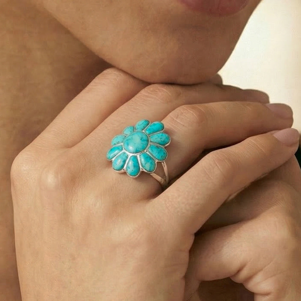 FINAL CLEARANCE - Turquoise Ring SilveryCopper™ R2554-SB-C75