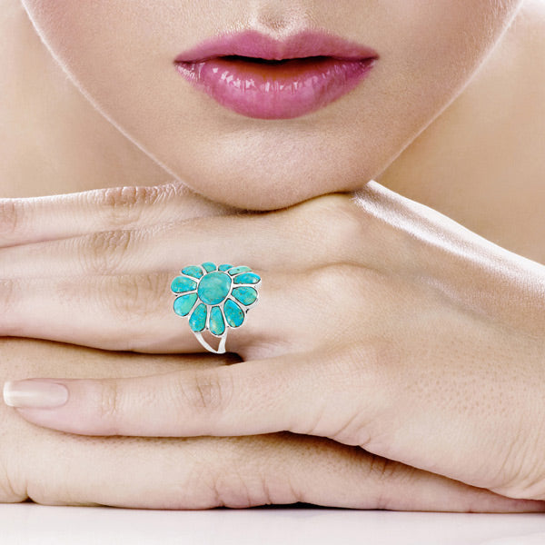 Turquoise Ring Sterling Silver R2554-C75