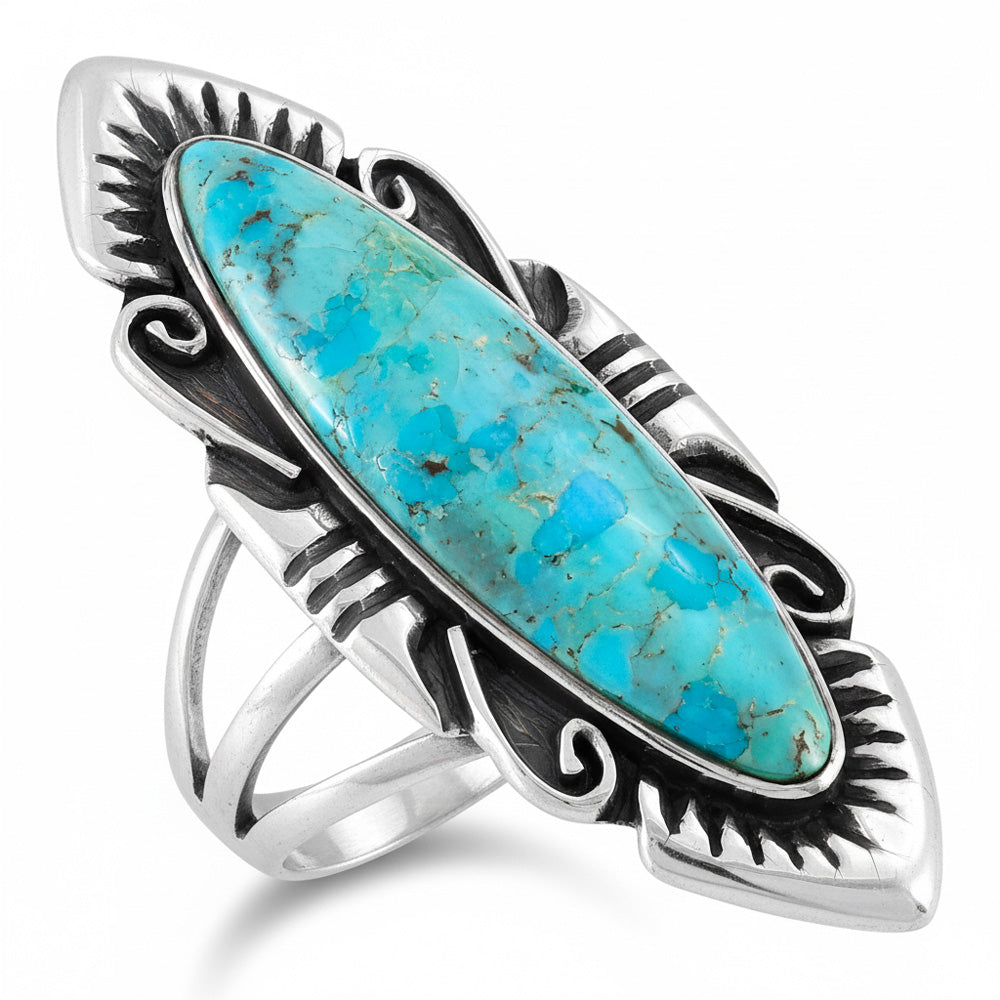 Turquoise Ring Sterling Silver R2555-C75