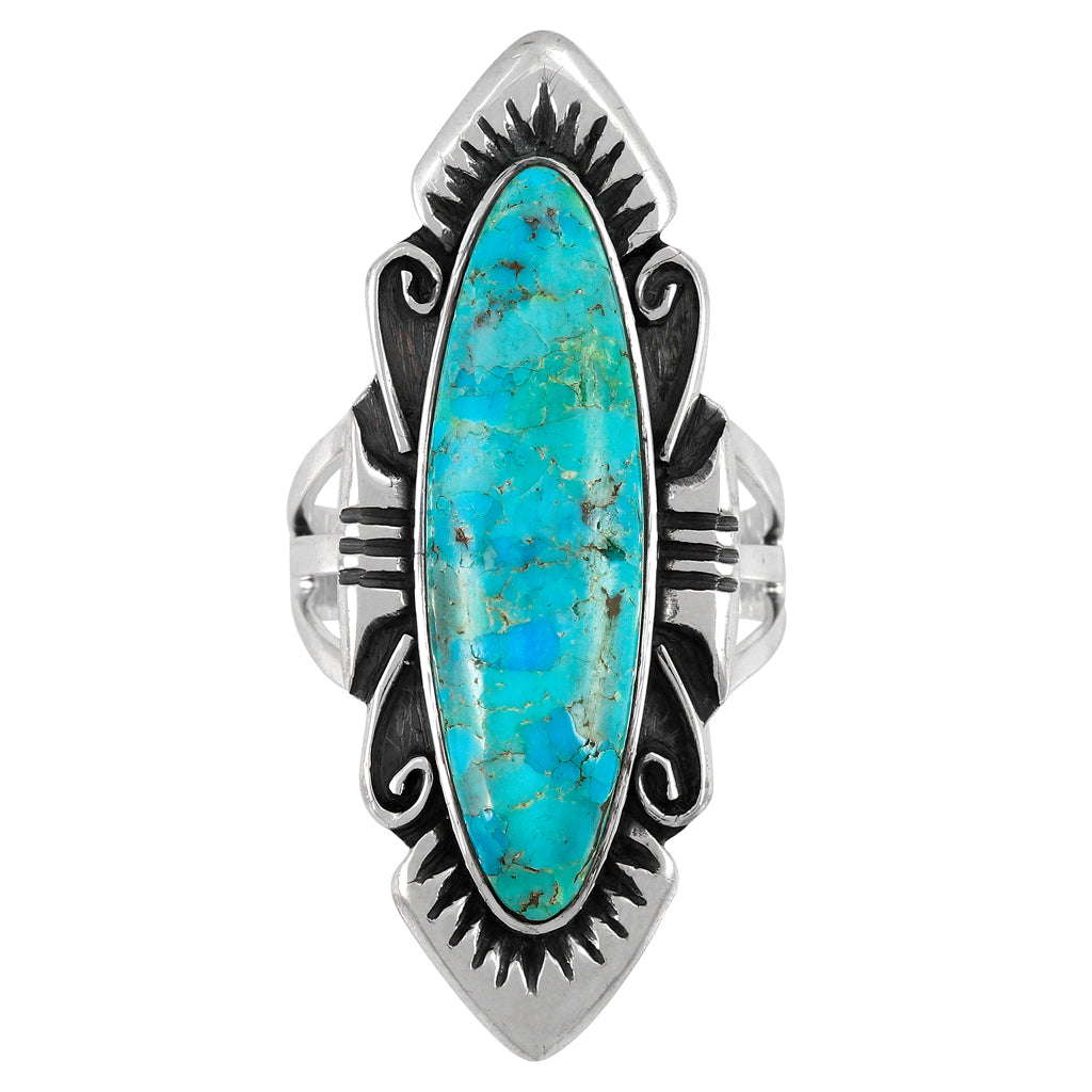 Turquoise Ring Sterling Silver R2555-C75