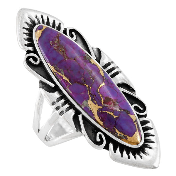 Purple Turquoise Ring Sterling Silver R2555-C77