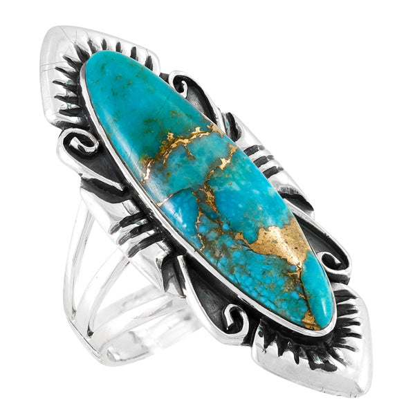 Matrix Turquoise Ring Sterling Silver R2555-C84