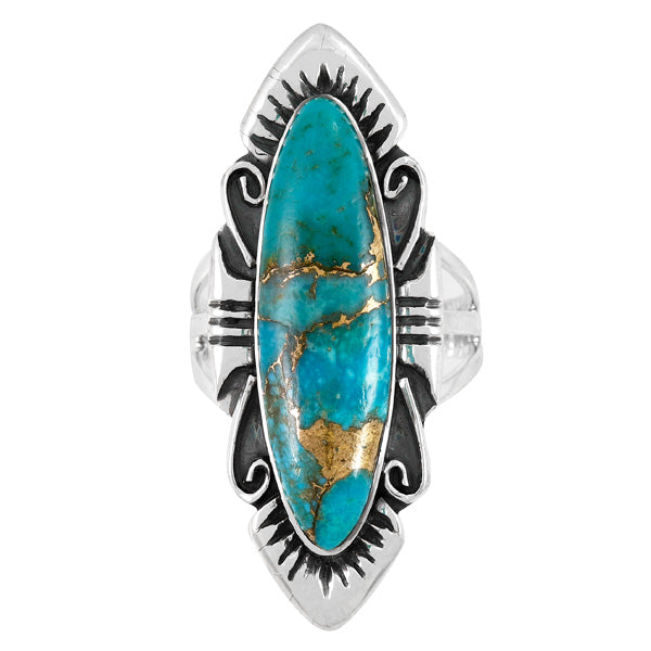 Matrix Turquoise Ring Sterling Silver R2555-C84