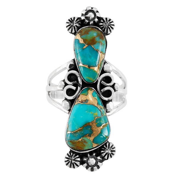 Matrix Turquoise Ring Sterling Silver R2556-SM-C84