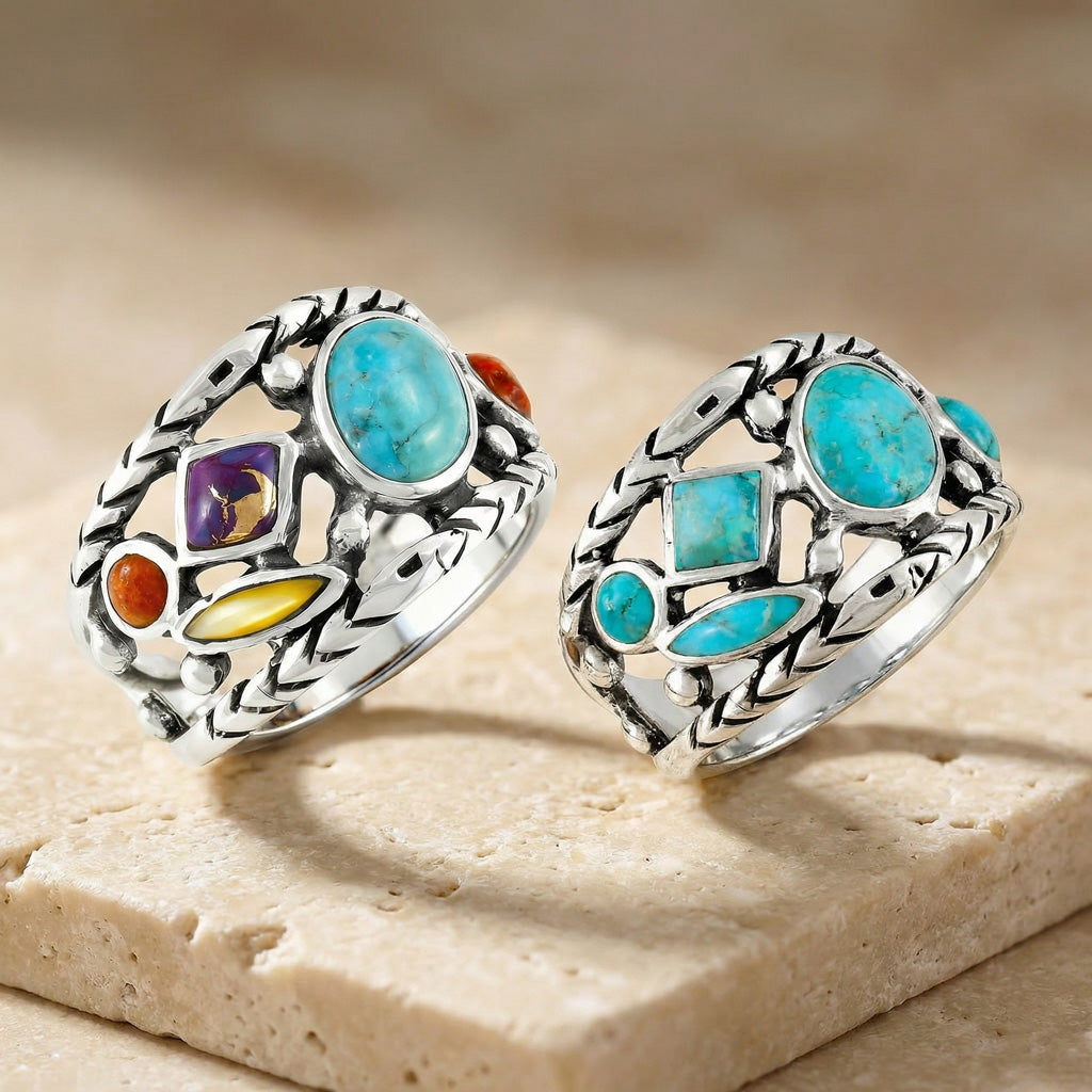 Multicolor Ring Sterling Silver R2559-C71