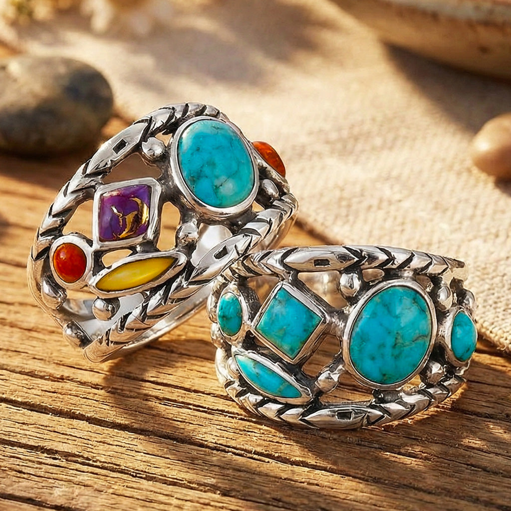 Multicolor Ring Sterling Silver R2559-C71