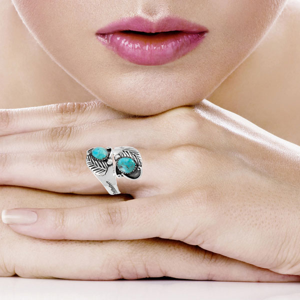 Turquoise Ring Sterling Silver R2560-C75