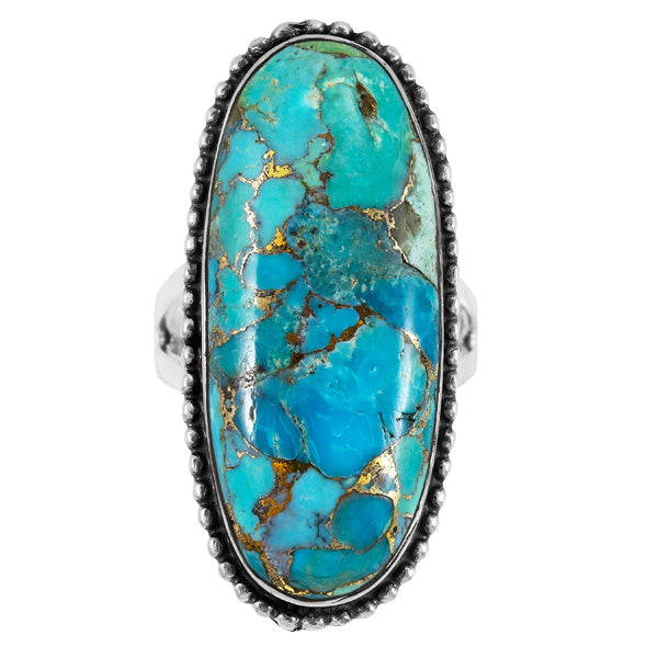 Matrix Turquoise Ring Sterling Silver R2561-C84