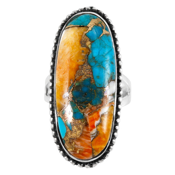 Spiny Turquoise Ring Sterling Silver R2561-C89