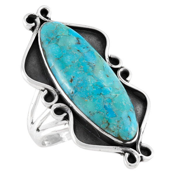 Turquoise Ring Sterling Silver R2562-SM-C75
