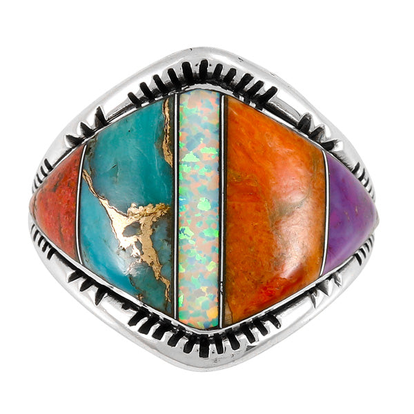 Multi-Gemstone Ring Sterling Silver R2565-C00