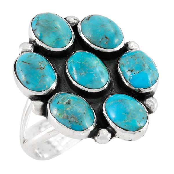 Turquoise Ring Sterling Silver R2566-SM-C75