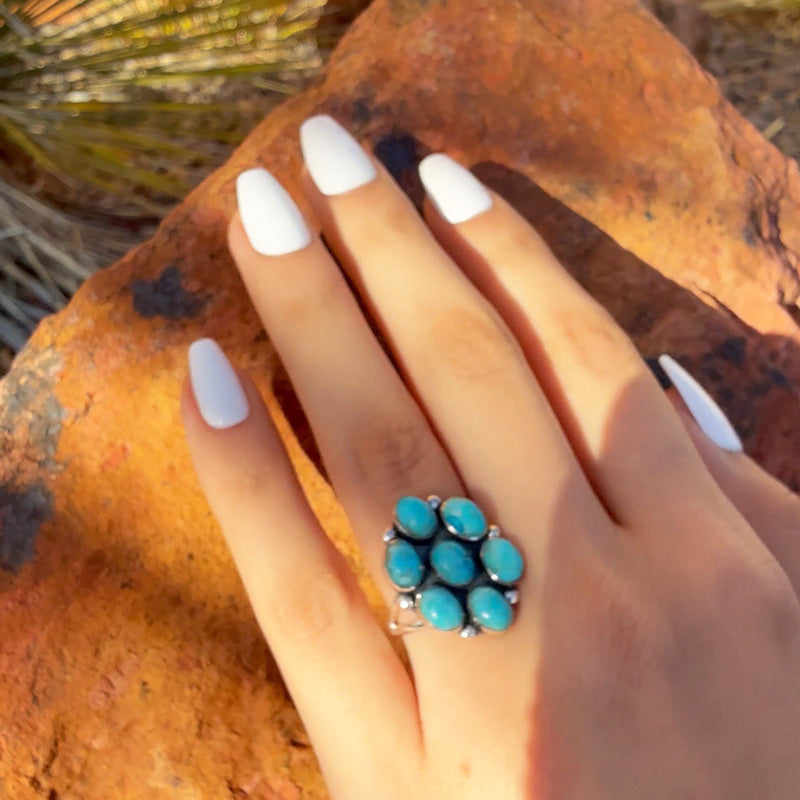 Turquoise Ring Sterling Silver R2566-SM-C75