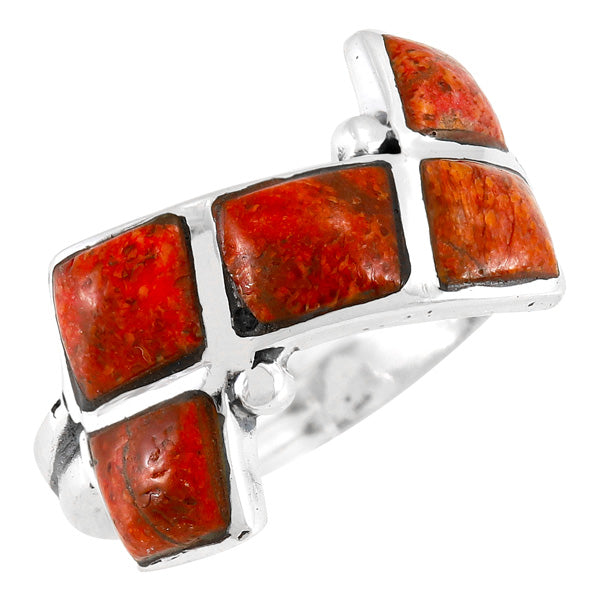 Coral Ring Sterling Silver R2567-C74