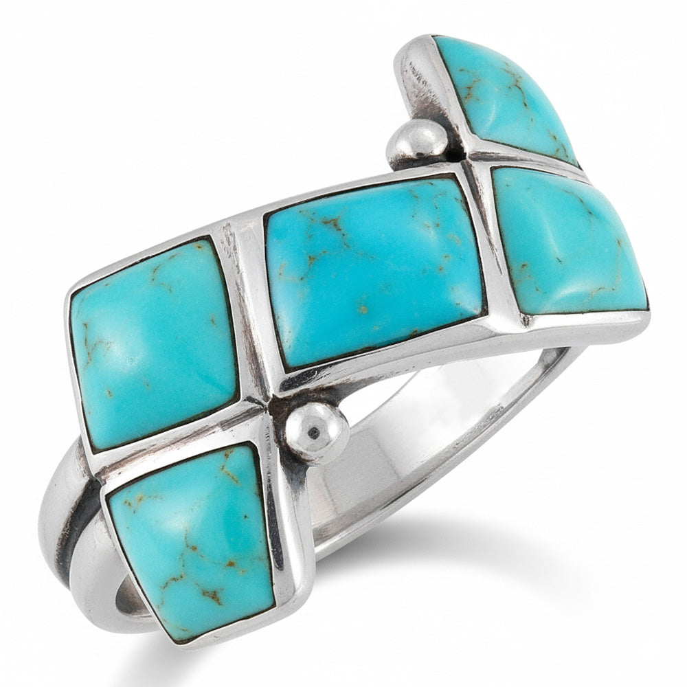 Turquoise Ring SilverBronzé R2567-SB-C75