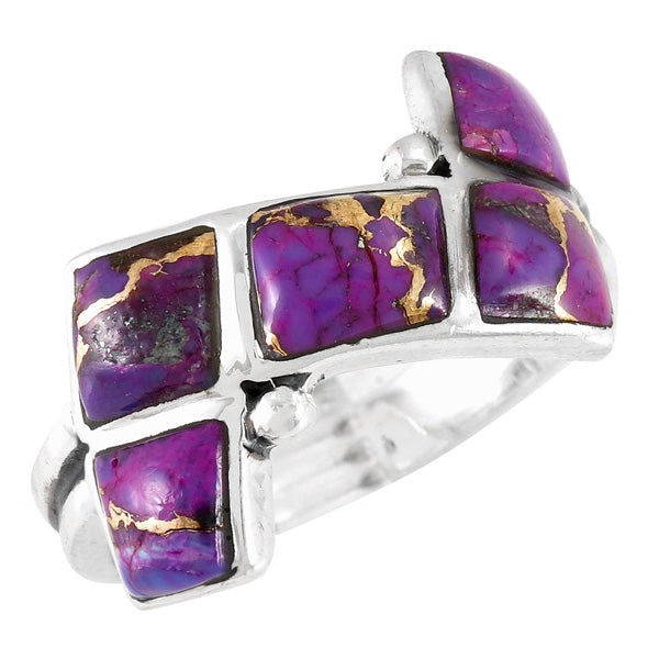 Purple Turquoise Ring Sterling Silver R2567-C77