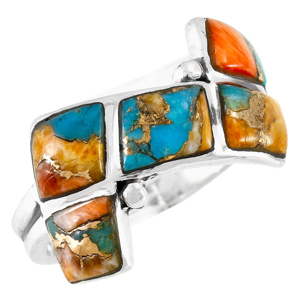 Spiny Turquoise Ring Sterling Silver R2567-C89