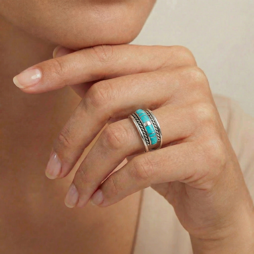 Turquoise Ring Sterling Silver R2568-C05