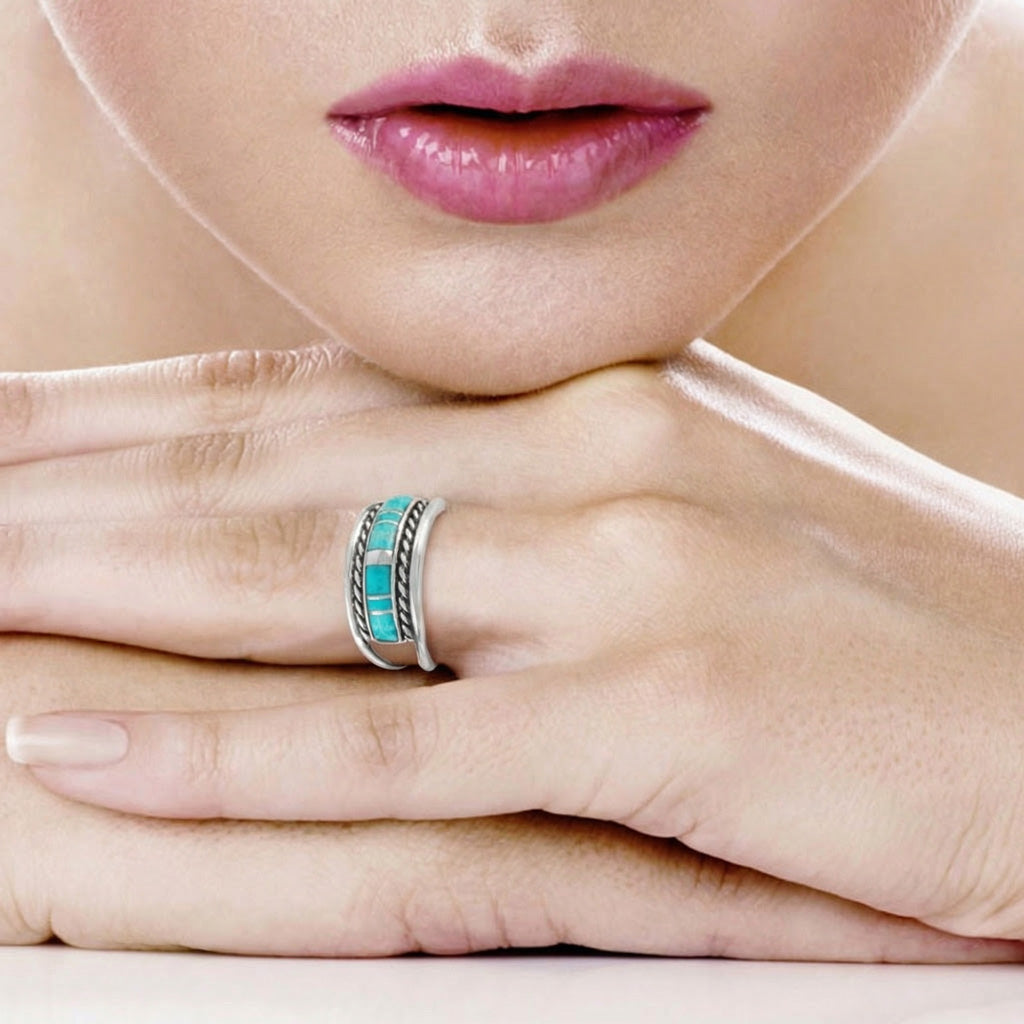 Turquoise Ring Sterling Silver R2568-C05