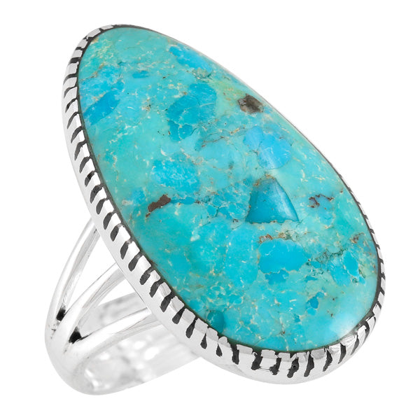 Turquoise Ring Sterling Silver R2571-SM-C75