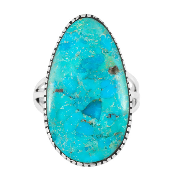 Turquoise Ring Sterling Silver R2571-SM-C75