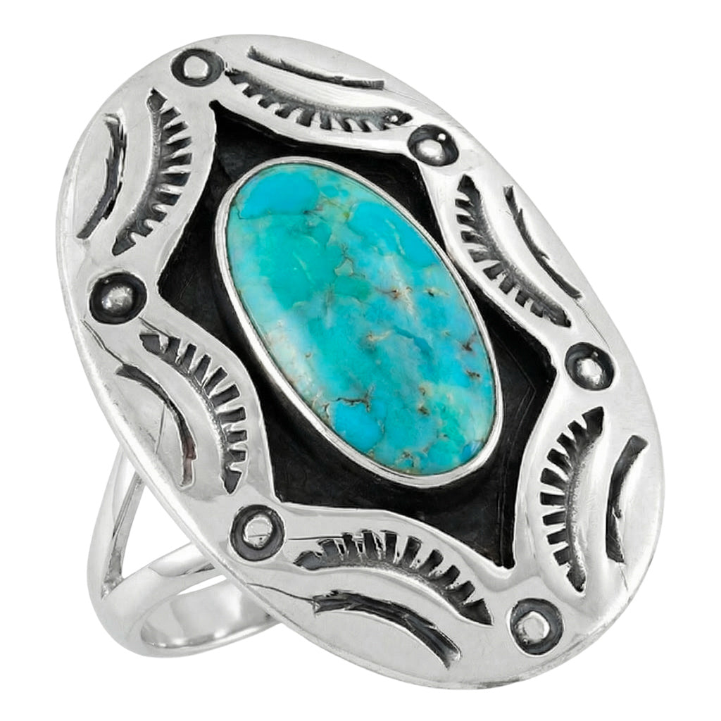 Turquoise Ring Sterling Silver R2573-C75