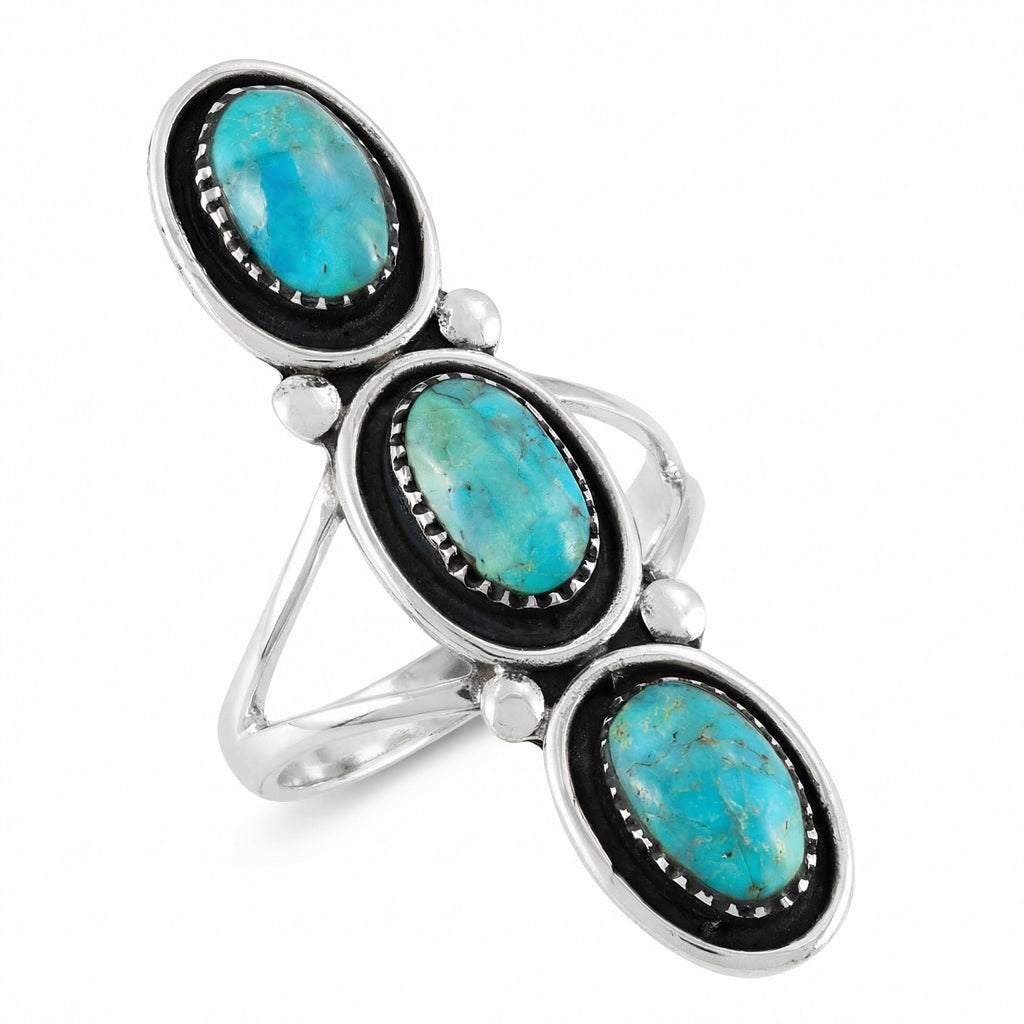 Turquoise Ring Sterling Silver R2574-C75