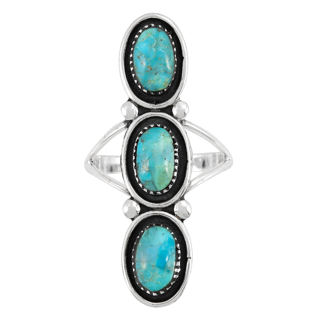 FINAL CLEARANCE - Turquoise Ring SilveryCopper™ R2574-SB-C75