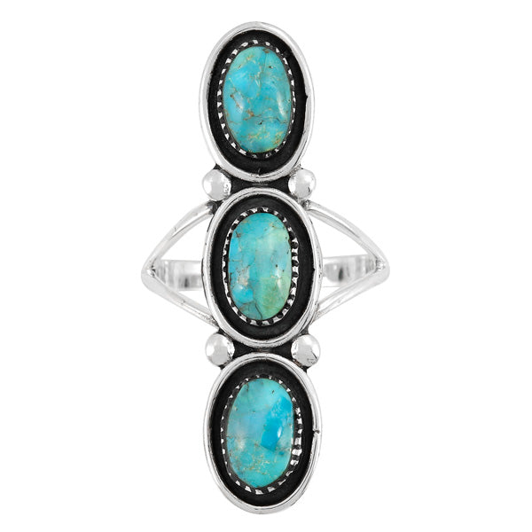 Turquoise Ring Sterling Silver R2574-C75