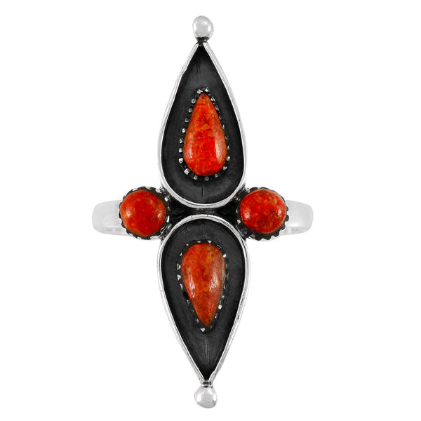 Coral Ring Sterling Silver R2575-LG-C74