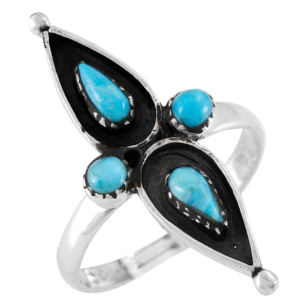 Turquoise Ring Sterling Silver R2575-SM-C75