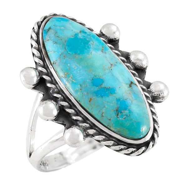 Turquoise Ring Sterling Silver R2577-SM-C75