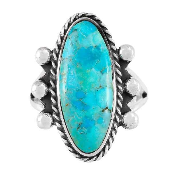 Turquoise Ring Sterling Silver R2577-SM-C75